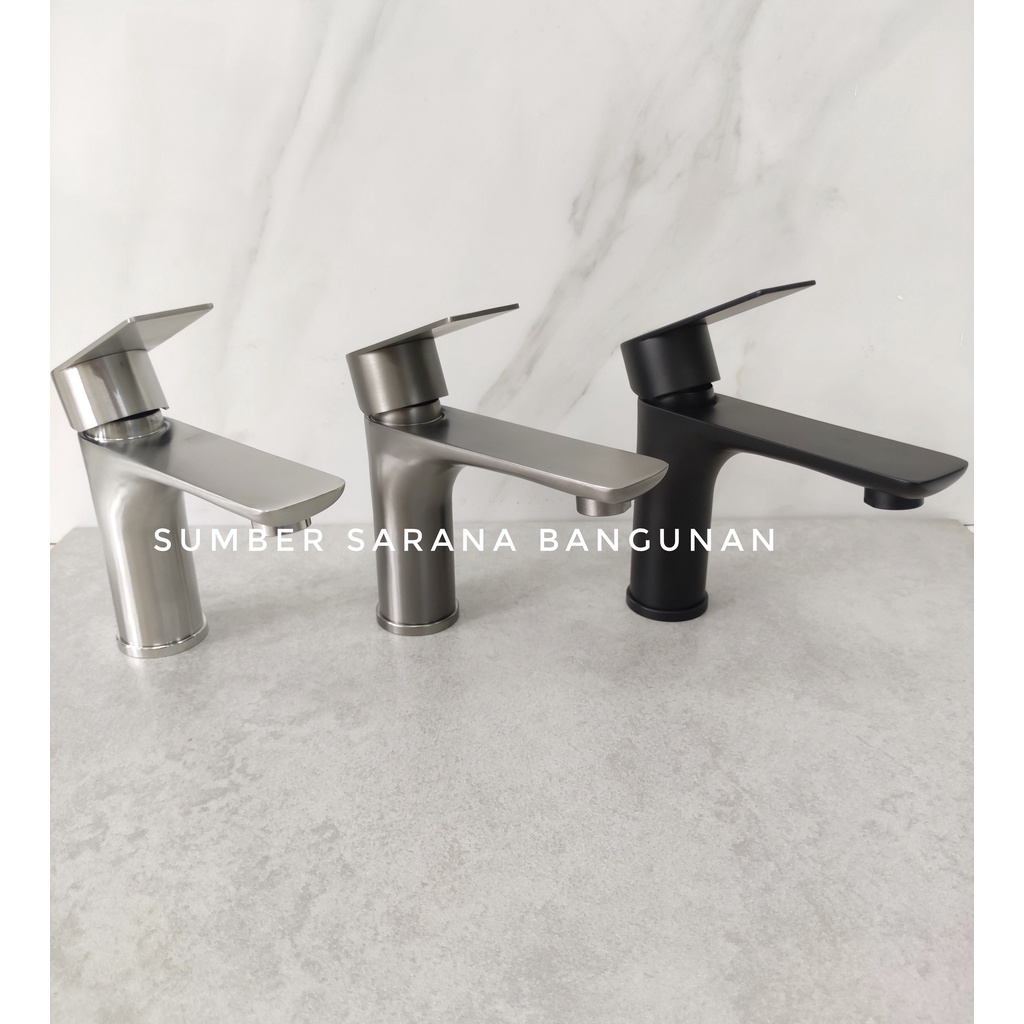 Kran Wastafel Panas Dingin SUS304 / Keran Westafel Mixer Stainless 304