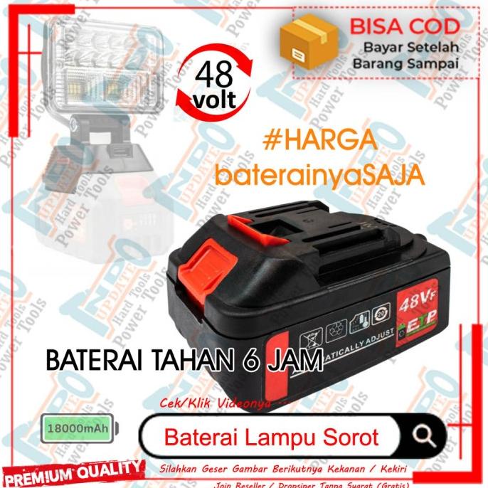 Baterai Lampu Sorot Kerja JLD Led 48V Cordless Batray