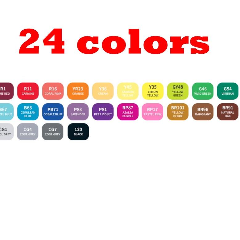 

[S-M9M[☎] TouchFive 24/36/48/60/80 Warna Sketsa Spidol Umum General Marker Set Animation Markers proses cepat