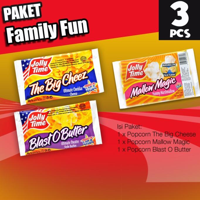 

Paket Family Fun (1Bob, 1Tbc, 1Mm) - Jolly Time Mircowave Popcorn