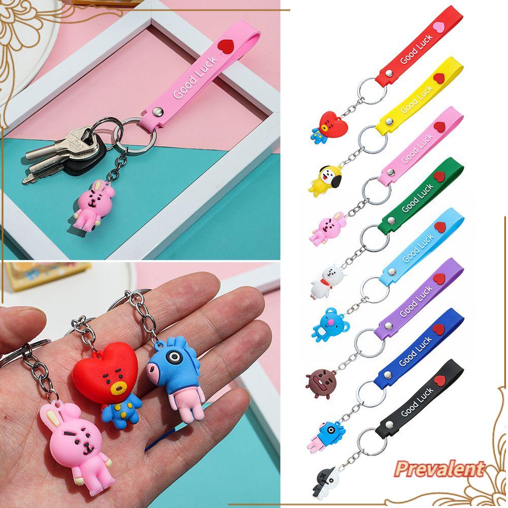 Preva Gantungan Kunci Portable BT21 3D Kartun Silicon Multi Fungsi Bangtan Boys