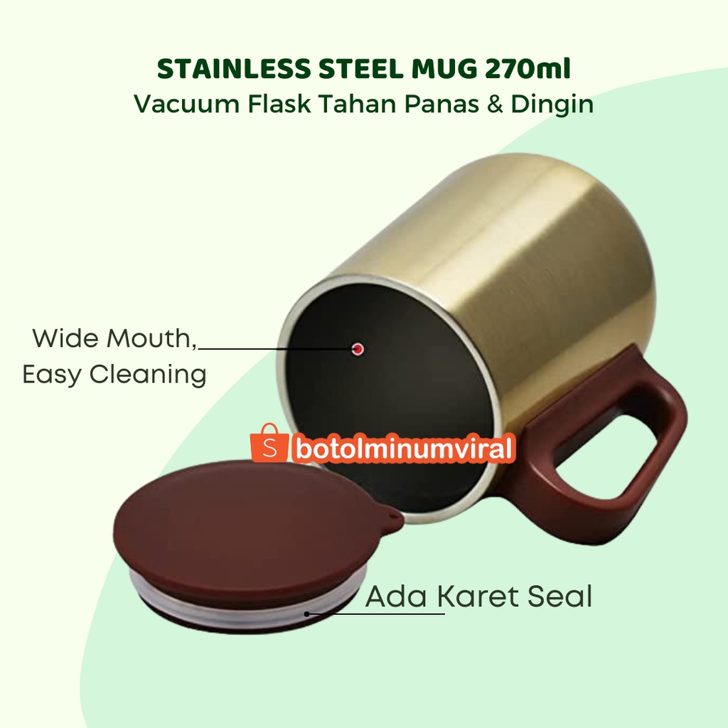 Mug Tumblr Coffee Teh Stainless Panas Dingin Hadiah Aesthetic Rugby Premium Import
