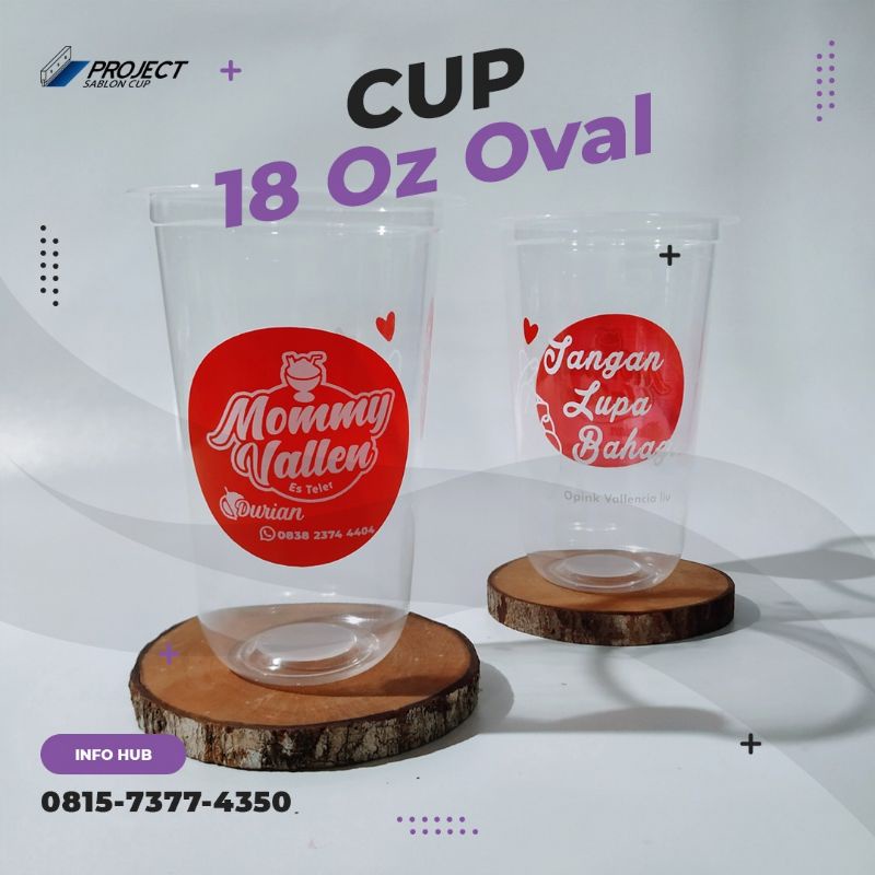cup sablon 18oz oval starindo