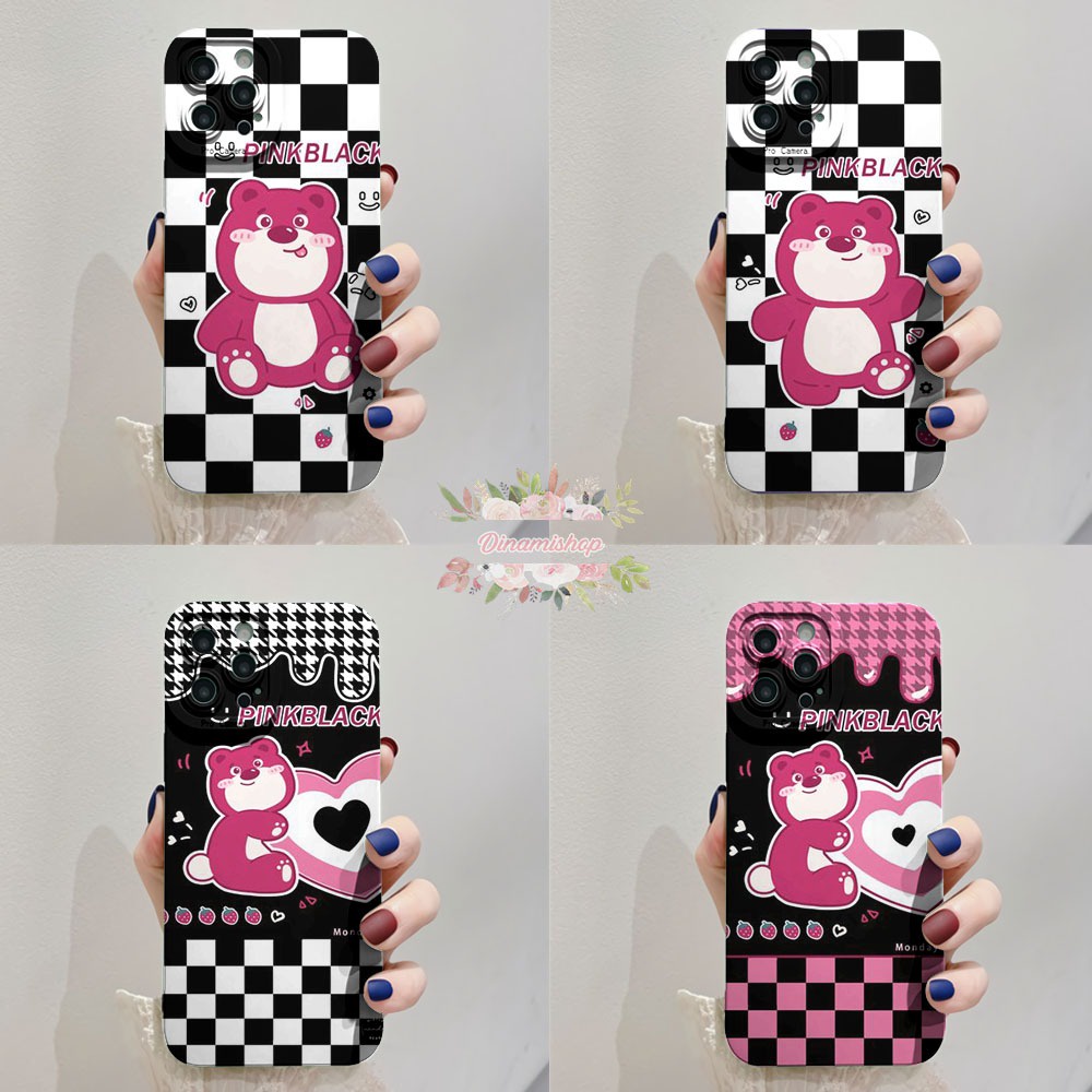 CUSTOM CASE SOFTCASE SILIKON PROCAMERA PINK BLACK CUSTOM VIVO Y12 Y15 Y17 Y16 Y12S Y20 Y21S Y91 Y93 