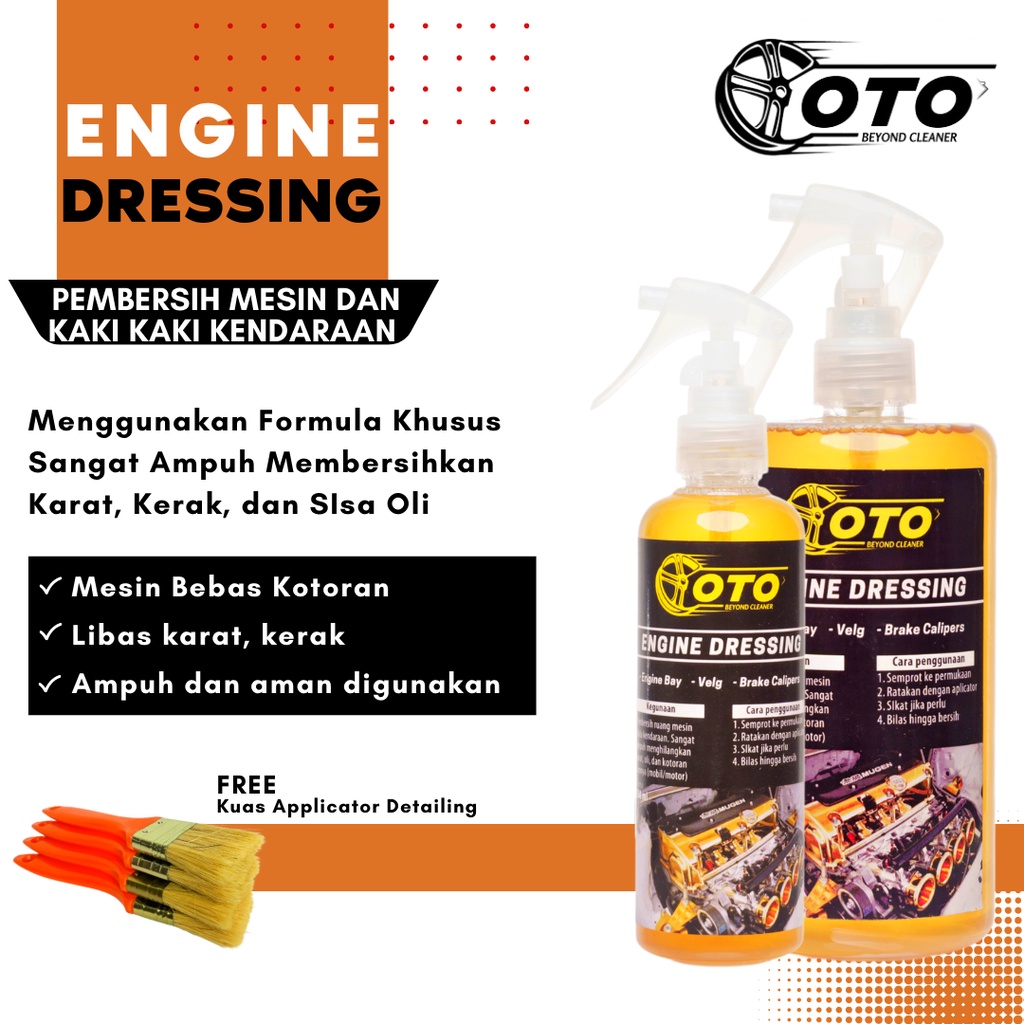 Cairan Pembersih Kerak Mesin Motor dan Mobil Paling Ampuh - Free Applicator - Penghilang Kerak - Engine Degreaser - Pembersih Karat - Pembersih Kerak - Penghilang Karat - Engine Dressing - OTO Cleaner - Pembersih Mesin Mobil