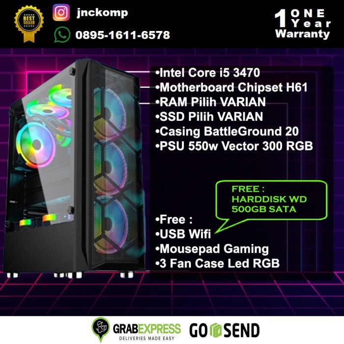 Kpr Cpu Rakitan Baru Intel Core I5-3470 3,2Ghz Pc Komputer For Office/Home