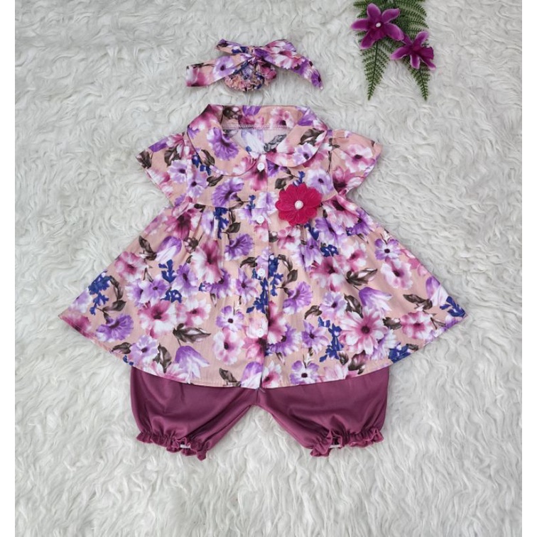 baju bayi perempuan stelan *Syakira*