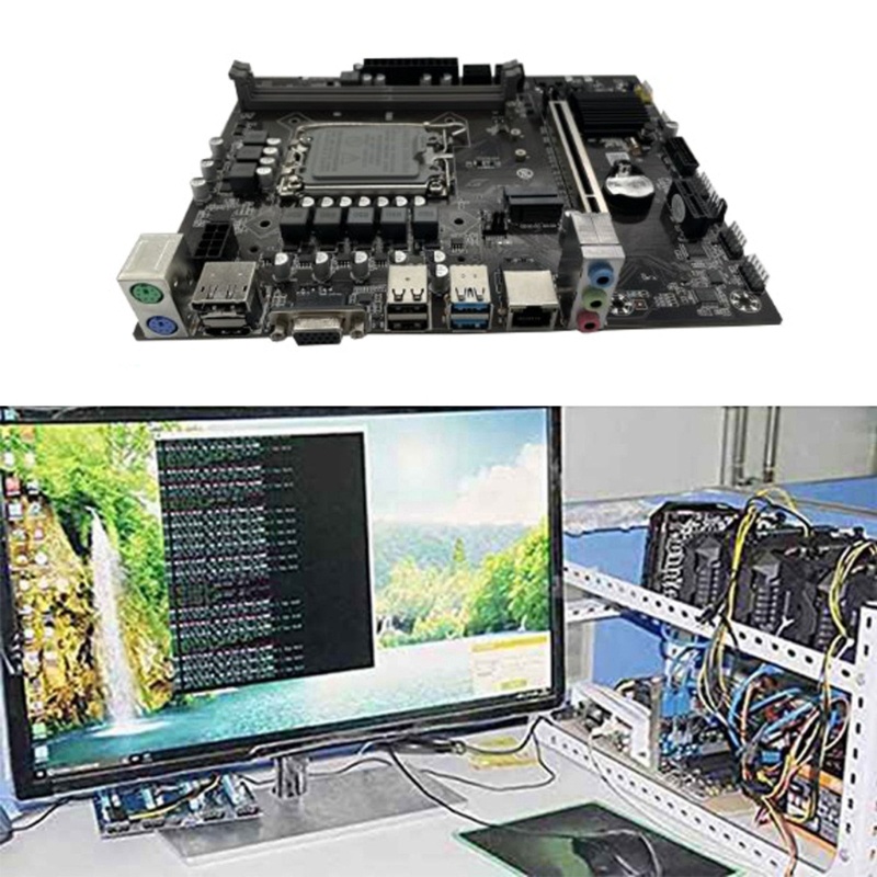 Zzz H610 Desktop PC Motherboard LGA1700 2xDDR4 Terintegrasi RTL8111G/H 1000mbps LAN