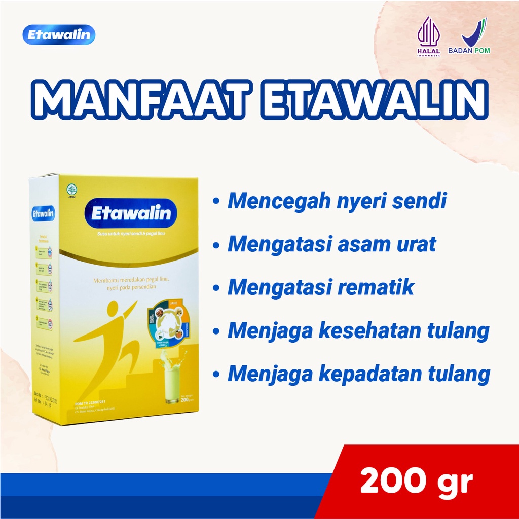 ETAWALIN ORIGINAL 1 BOX Susu Kambing Etawa Tingkatkan Kepadatan Tulang Isi 200 gram [60%]