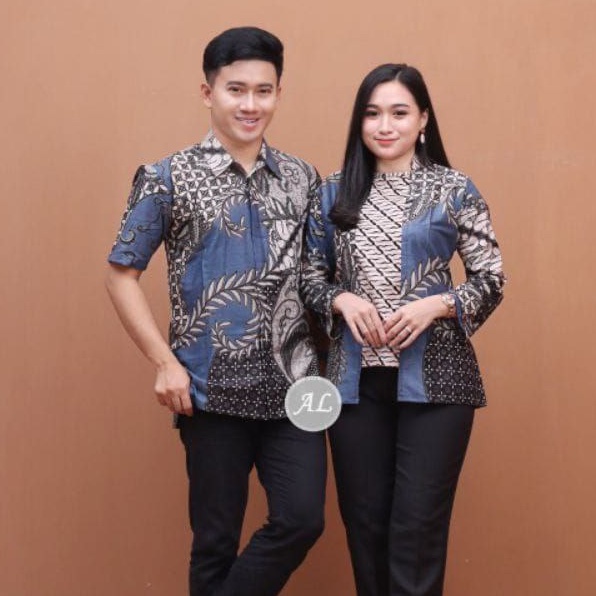 terbaru Atasan batik baju couple mama papa kemeja blouse cod