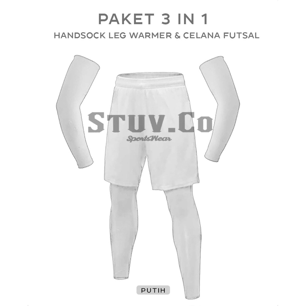 PAKET CELANA FUTSAL LEG WARMER MANSET KAKI LEG SLEEVE ARMSLEEVE HANDSOCK OLAHRAGA PRIA WANITA BASKET SEPAKBOLA