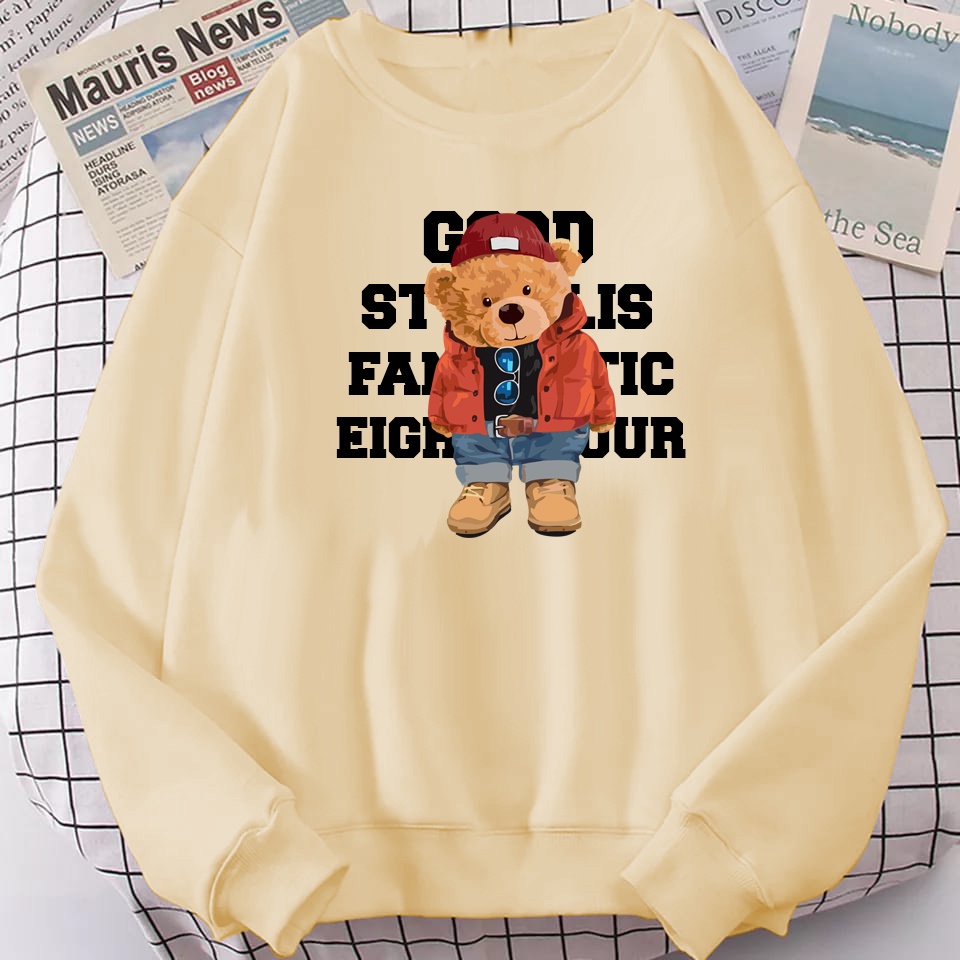 Sweatshirt Crewneck GOOD STYLELIS Sweater Pria Wanita Size M- XXL
