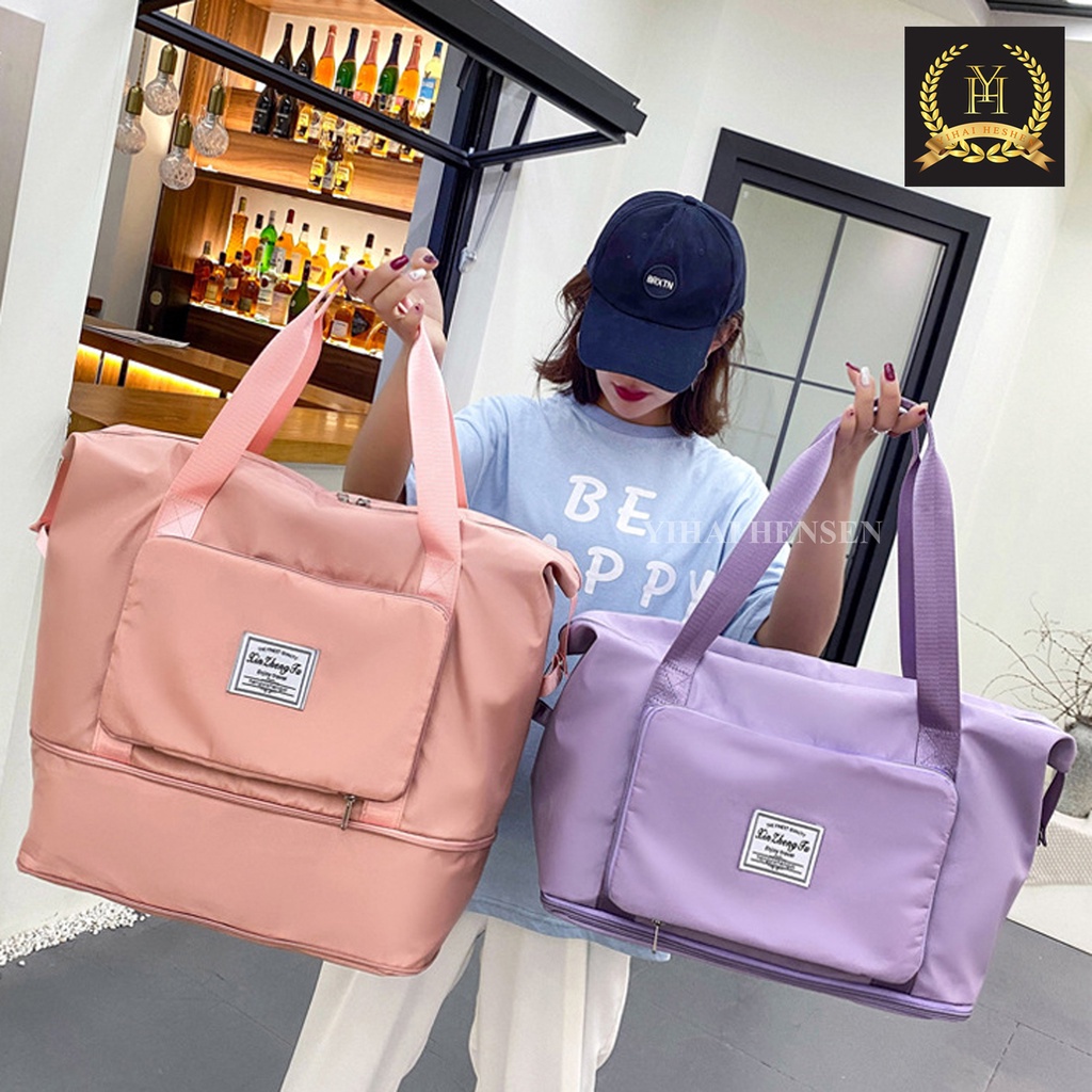 Hathin muii Tas Travel Bag Model LIPAT Tas Travel Portable Gym Bag Tas Fitness Waterproof Tas Jinjing Tas Olahraga - YH214