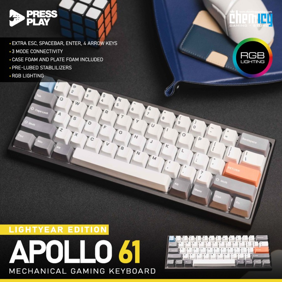 Press Play Apollo61 Lightyear Edition Wireless Mechanical Keyboard