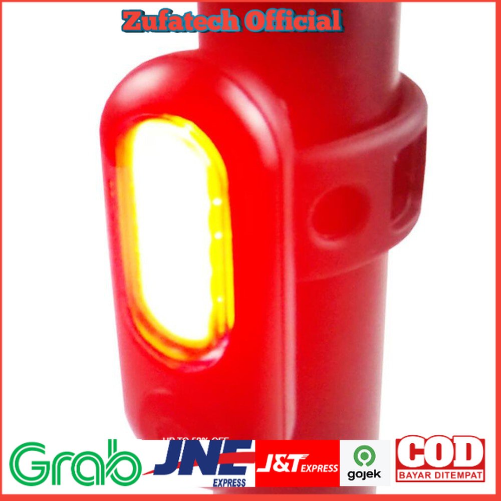 Zlate Backlamp Lampu Sepeda COB Tail Light USB Charging- MKL-030 - Black