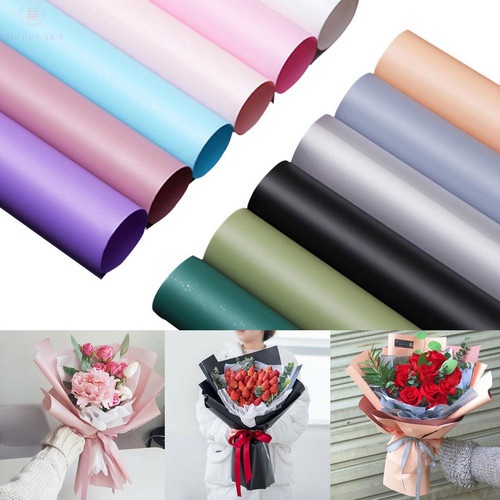 

Flower Wrapping Bucket / Kertas Bunga Buket Polos Cellophane Florist[5 Lembar]