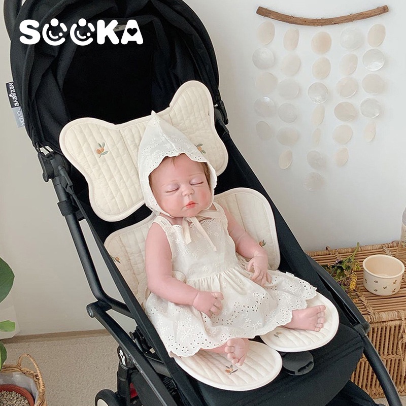 SOOKA Bantal Alas Stroller Bayi/Kursi Makan - Stroller Cushion Pad Motif Dengan Isi Kapas Murni Bantalan Lembut  SK-EBA1109