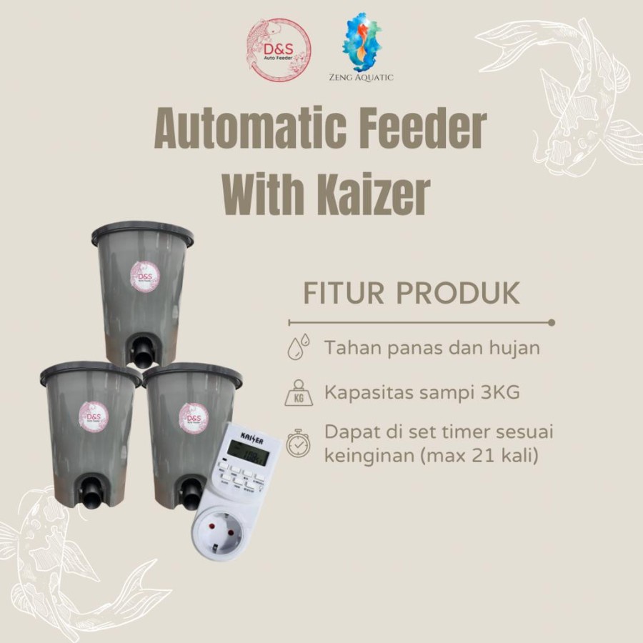 Auto feeder kolam / Pond Koi / Auto Feeder Koi kapasitas 3kg