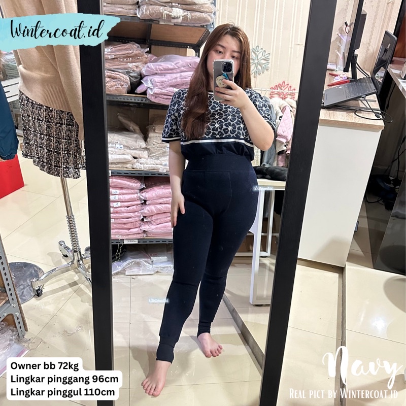 Legging winter big size wanita celana musim dingin 500 700 gram plus jumbo import hangat clarissa