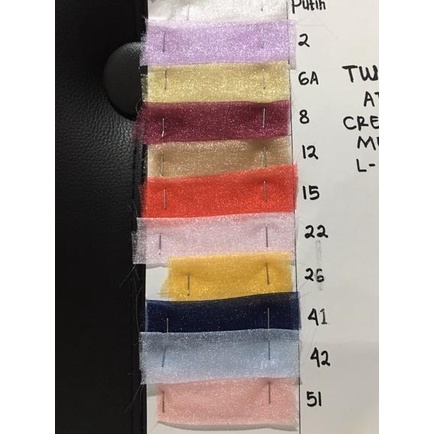 Kain Organza Metalik / Twingkel / Twinkle / Crepe On Metalic , harga per 1 yard/90cm/0,9m ▫ ISR.22De