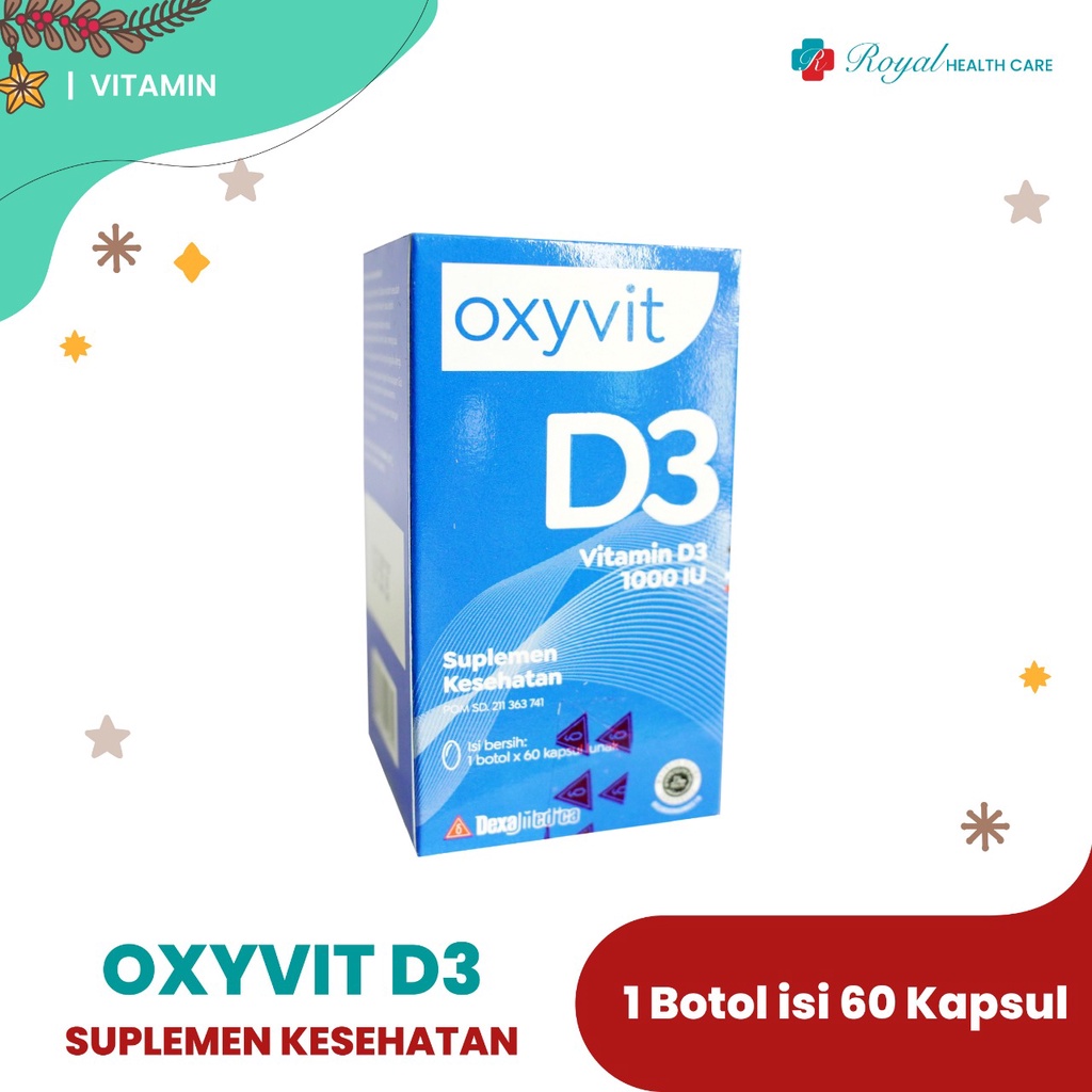 OXYVIT D3 1000IU Isi 60 Kapsul Memenuhi Vitamin D dengan Cepat