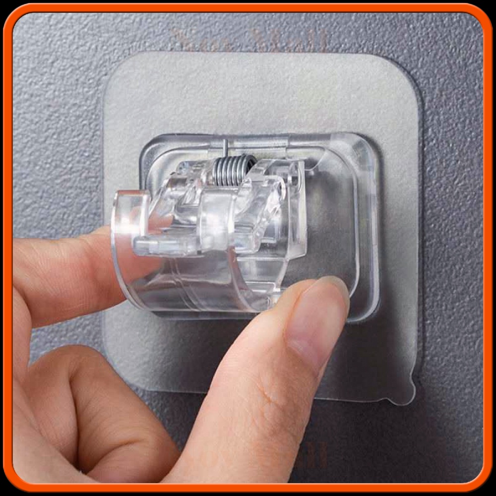 Clamp Gantungan Adhesive Wall Hanger Curtain Rod 2 PCS -ST757