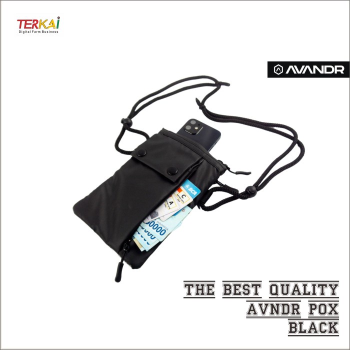 tas selempang pria  AVANDR X2X Black Matte Tas Selempang Pria Multifungsi Sling Bag Keren - Avandr F