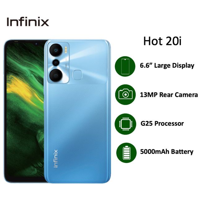 Infinix HOT 20i RAM 4/64GB &amp; RAM 4/128GB NEW Garansi Resmi