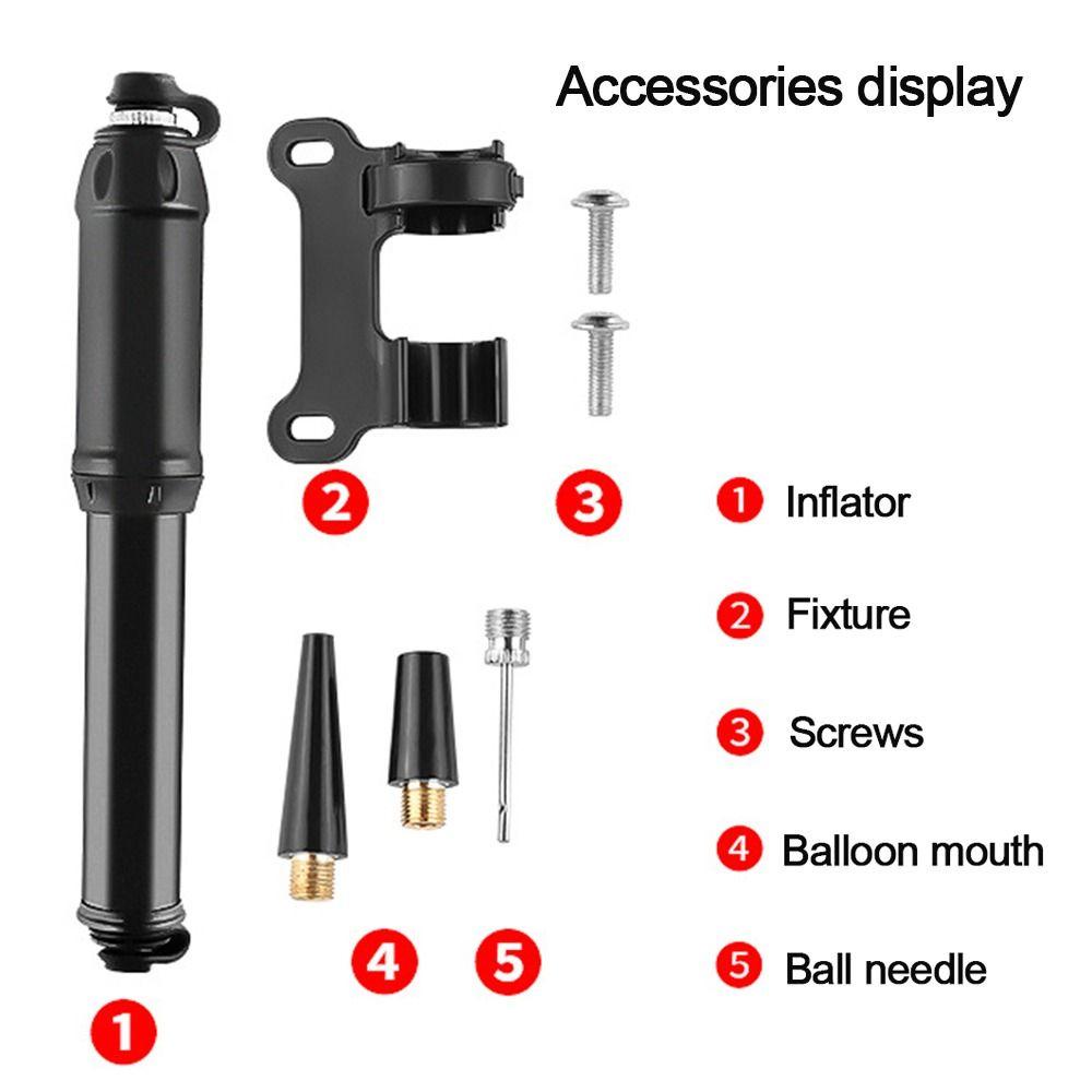 R-FLOWER Pompa Sepeda Mini Aluminium Alloy MTB Bike Pump Aksesoris Sepeda Bola Ban Inflator