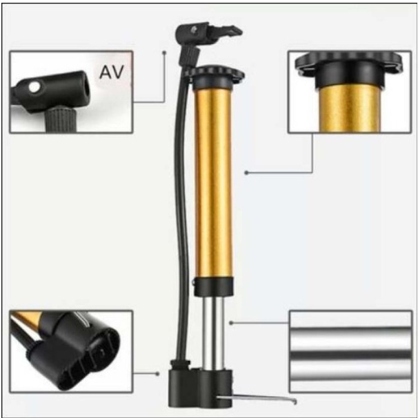 BAJ Pompa Hydro BAN SEPEDA Mini Portable Angin Kasur Bola Serbaguna Karet Pompa Sepeda Portable Multifungsi Serbaguna PR113