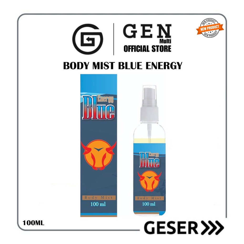 GEN - Parfum Body Mist Blue Energy 100ml Premium / Body Mist Blue Energy 100ml Best Seller / Parfum Pria Wangi Tahan Lama