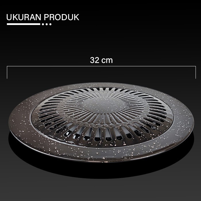 Smokless Bbq Grillpan / Alat Panggang Portable BBQ Tri J 32cm Smokles Gril Panggangan Daging Serbaguna