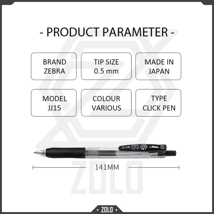 [zolo] ZEBRA Sarasa Clip 0,5 / Gel Pen Sarasa JJ15