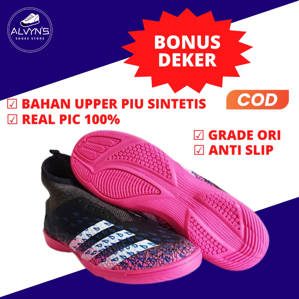 Sepatu Futsal NEW Adidas Predator Pink Sol Pink - AZH