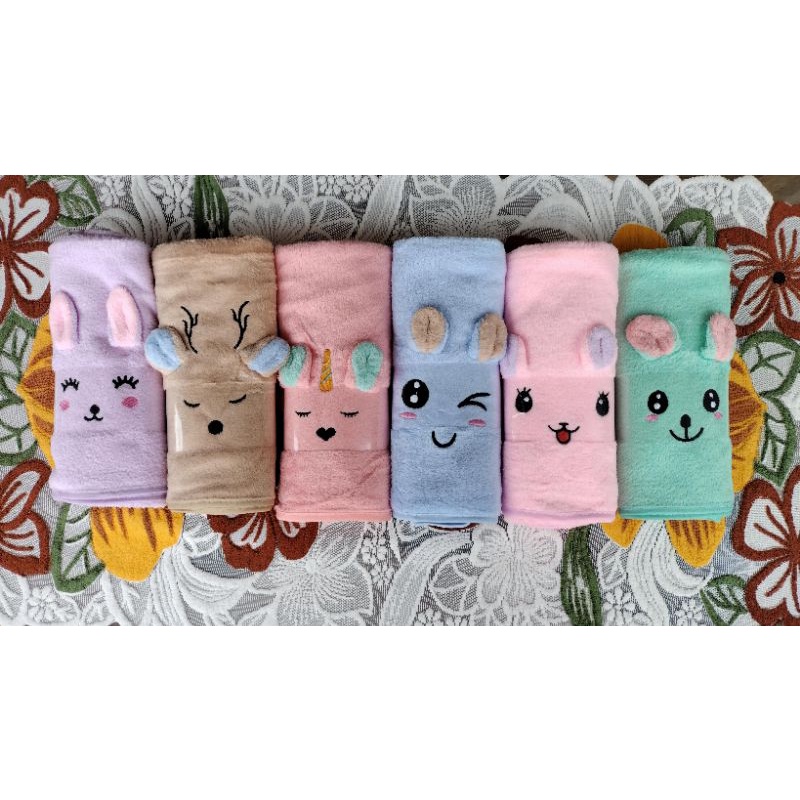 HANDUK BAYI IMPORT SUPER LEMBUT DENGAN KARAKTER LUCU UKURAN 100X50CM