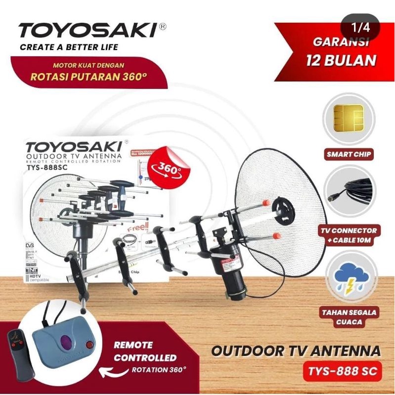 OUTDOR TV ANTENA TOYOSAKI TYS-888 SC