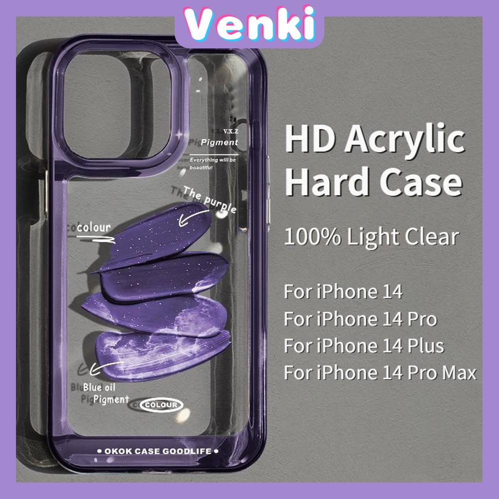 iPhone Case HD Acrylic High Quality Hard Case Metal Button Protection Camera Shockproof Dark Purple Paint Graffiti Compatible For iPhone 14 13 12 11 Pro Max xr xs max