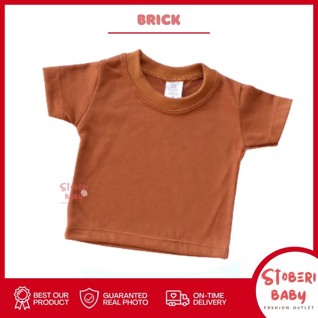 stoberi baby - BABY COTTON Basic Tee Earthone Series - Kaos Anak / Atasan Anak / Kaos Bayi / Atasan Bayi