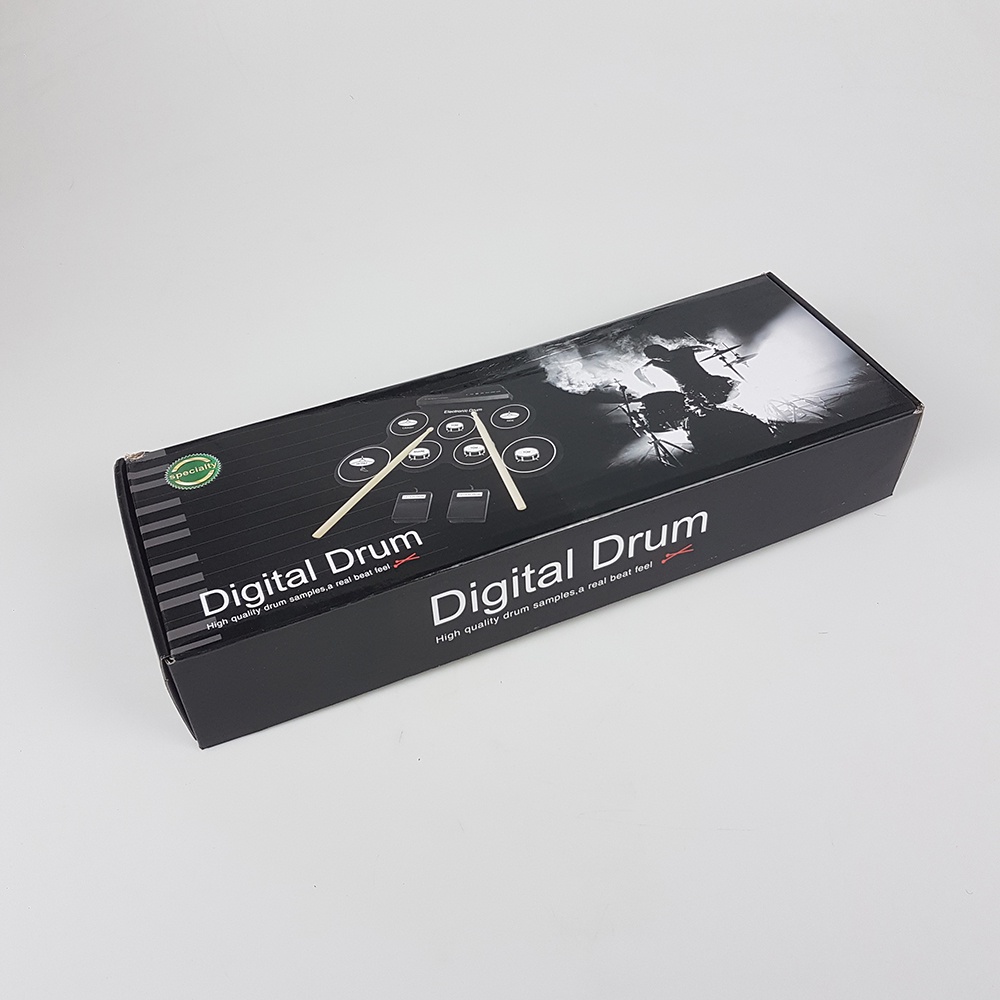 Ammoon Electronic Digital Drum Kit 7 Pads Folding USB Power - G3003 - Black - OMTHUXBK