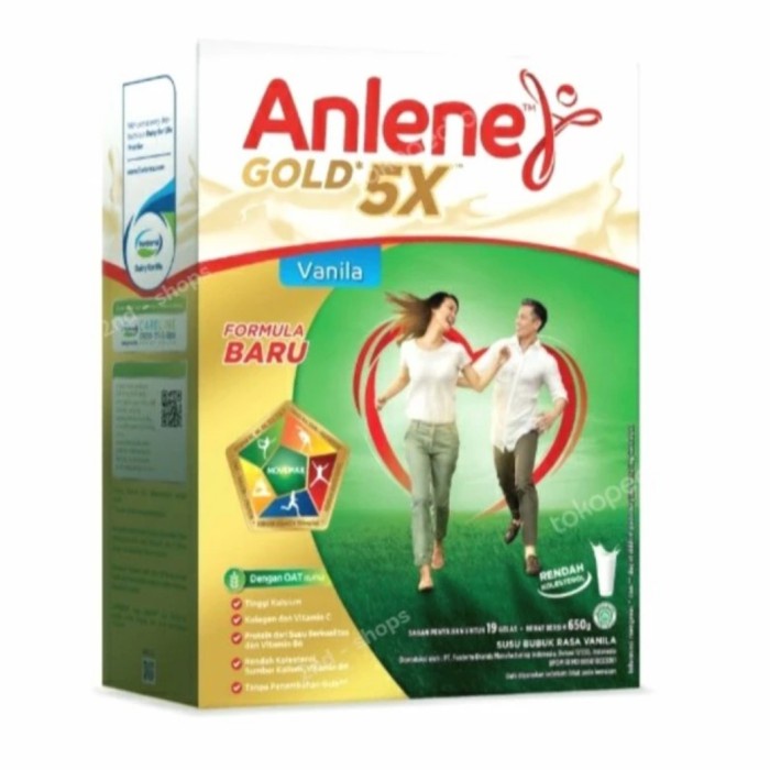 

(BISA COD ) Anlene Gold Plus VANILA 650gr - 170 Gr X 4 BOX