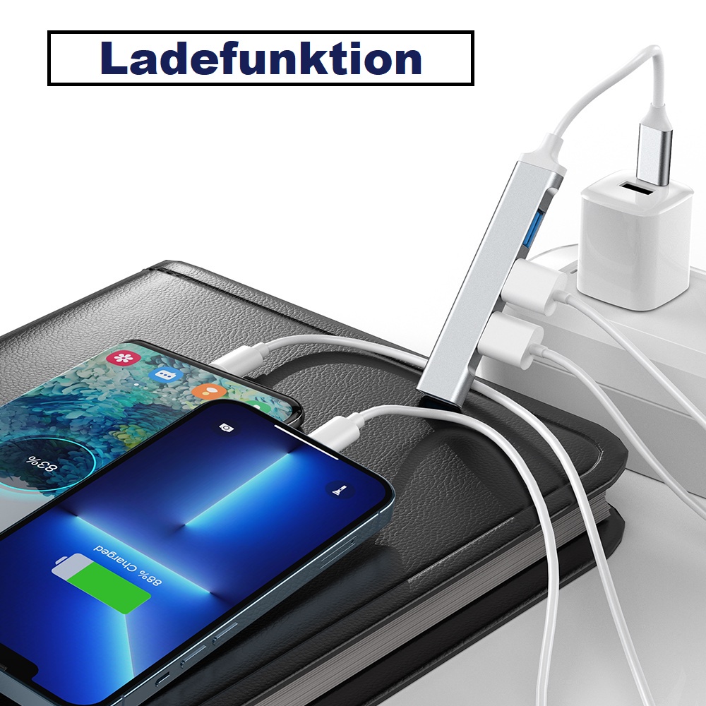 4in1 USB Extender Hub Hub Tipec Ekspanding Multifungsi Extender Notebook Adapter Docking Station Verteiler Untuk PC