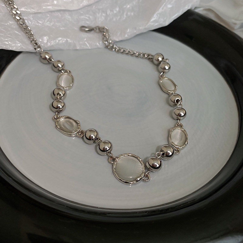Fashion Cinta Ganda Batu Permata Kalung Untuk Wanita Vintage Perak Choker Rantai Liontin Perhiasan Aksesoris-33
