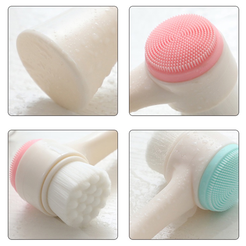 [ COD ] Brush Muka / Alat Pembersih Wajah / Facial Brush Silikon 2in1