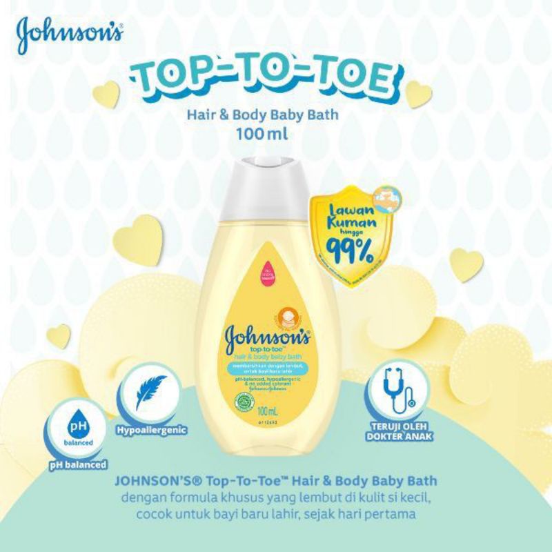 JOHNSON TOP TO TOE HAIR&amp;BODY 200ML dan 100ML