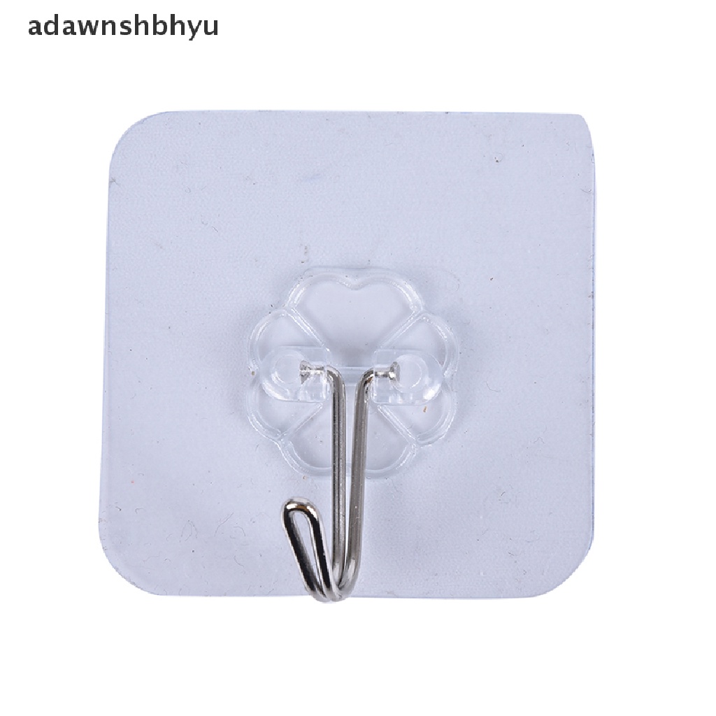 Adawnshbhyu 1x Bermanfaat Kuat Bening Suction Cup Sucker Dinding Kait Gantungan Untuk Dapur Kamar Mandi ID