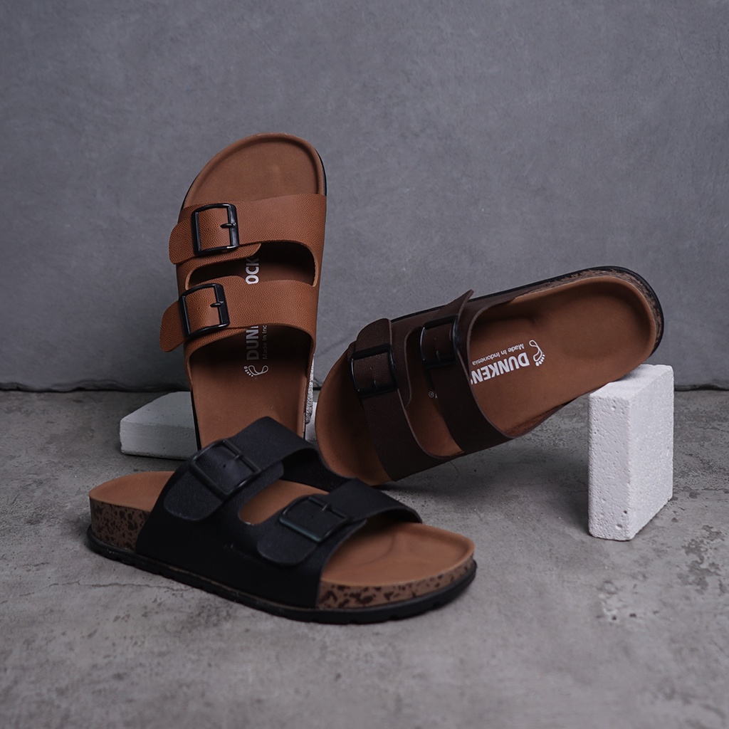 Adarastore - Dunkenstock ARIZONA Sandal Casual Pria Model Birken Ban Dua Sendal Cowok Kekinian