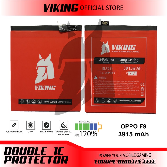 BATERAI VIKING OPPO F9 / F9 PRO R17 BLP681 DOUBLE POWER