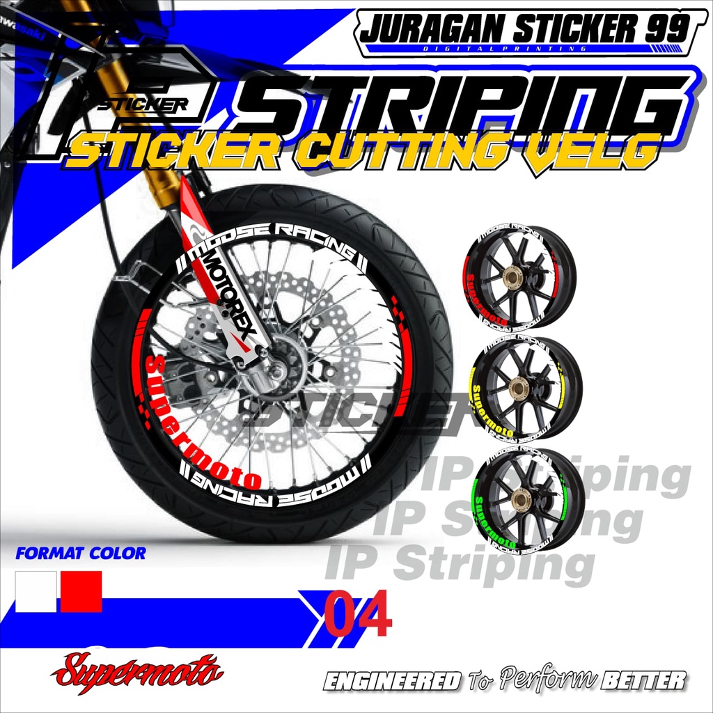 (COD) STICKER VELG MOTOR SUPERMOTO MOTOR KAWASAKI STICKER VELG SUPERMOTO VARIASI RACING TERBARU IP1.