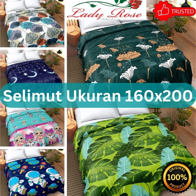 Selimut Bulu Lady Rose Super Soft Ukuran 160x200cm