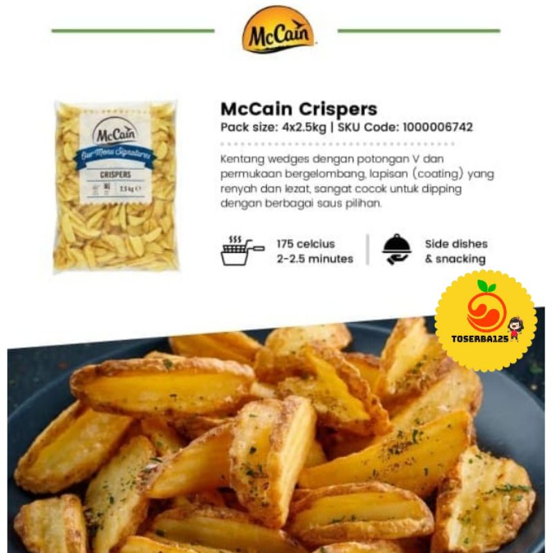 

kentang beku import mc cain cajun crispers - TOSERBA125